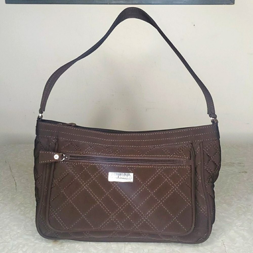 VERA BRADLEY Brown Micro Fiber Shoulder Bag